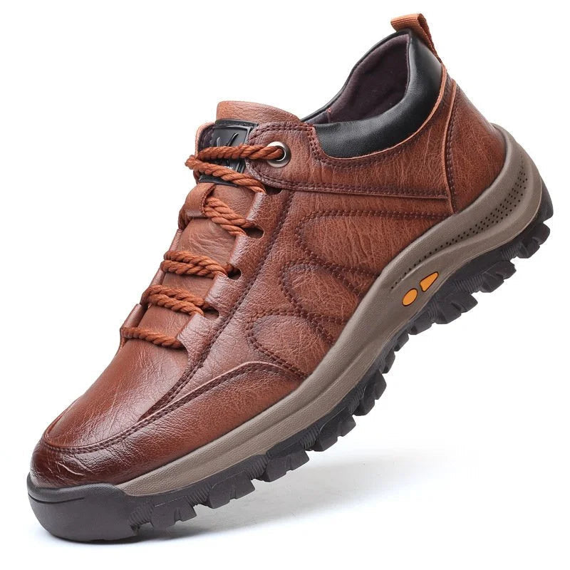 Men's Leather-Look Lug Sole Sneakers
