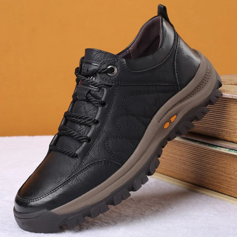 Men's Leather-Look Lug Sole Sneakers