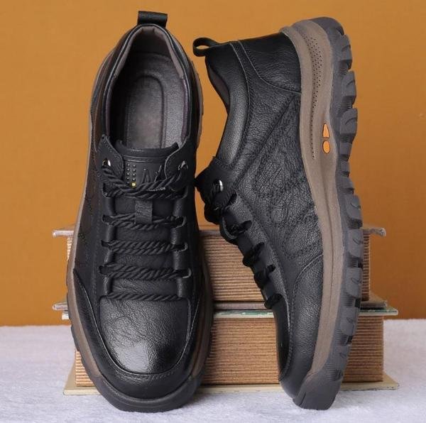 Men's Leather-Look Lug Sole Sneakers