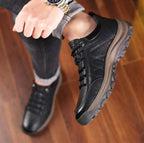 Men's Leather-Look Lug Sole Sneakers