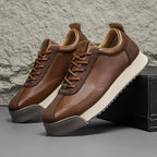 Men's Leather-Look Woven Sneakers