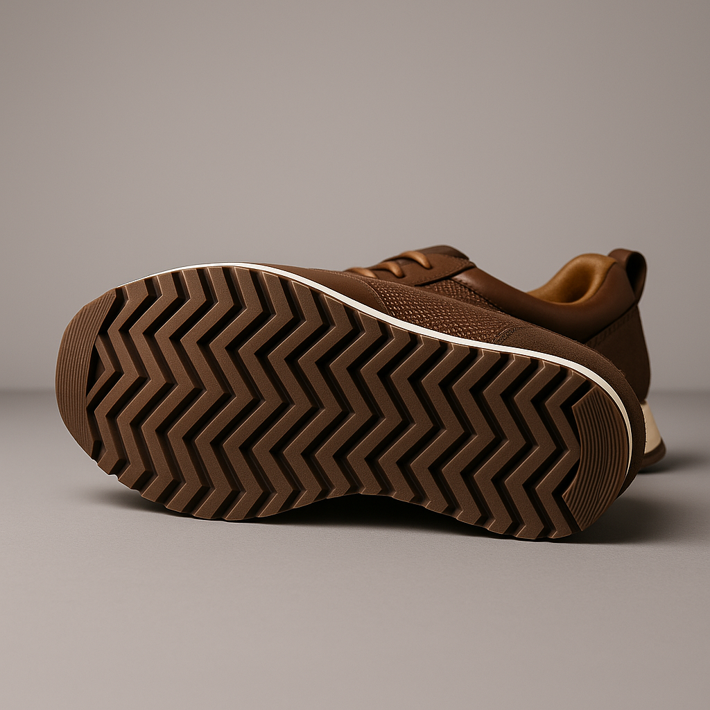 Men's Leather-Look Woven Sneakers