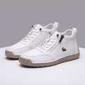 Men's Leather-Look Zip-Up High Top Sneakers
