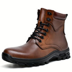 Men's Leather Lug Sole Boots