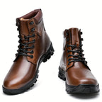 Men's Leather Lug Sole Boots