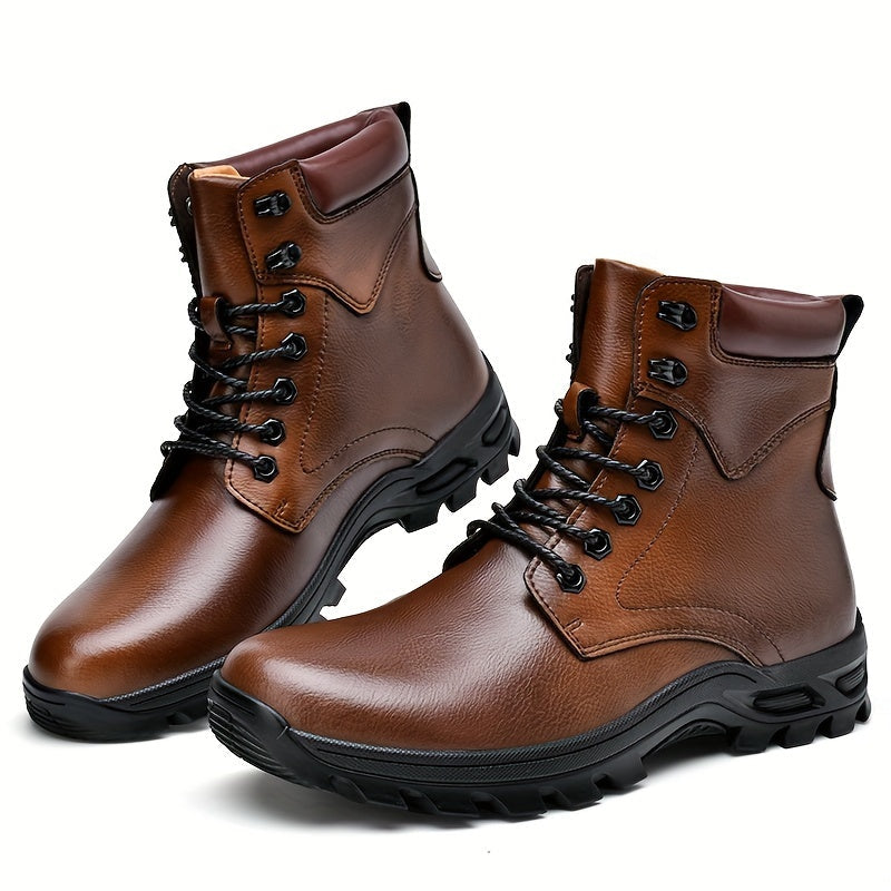 Men's Leather Lug Sole Boots