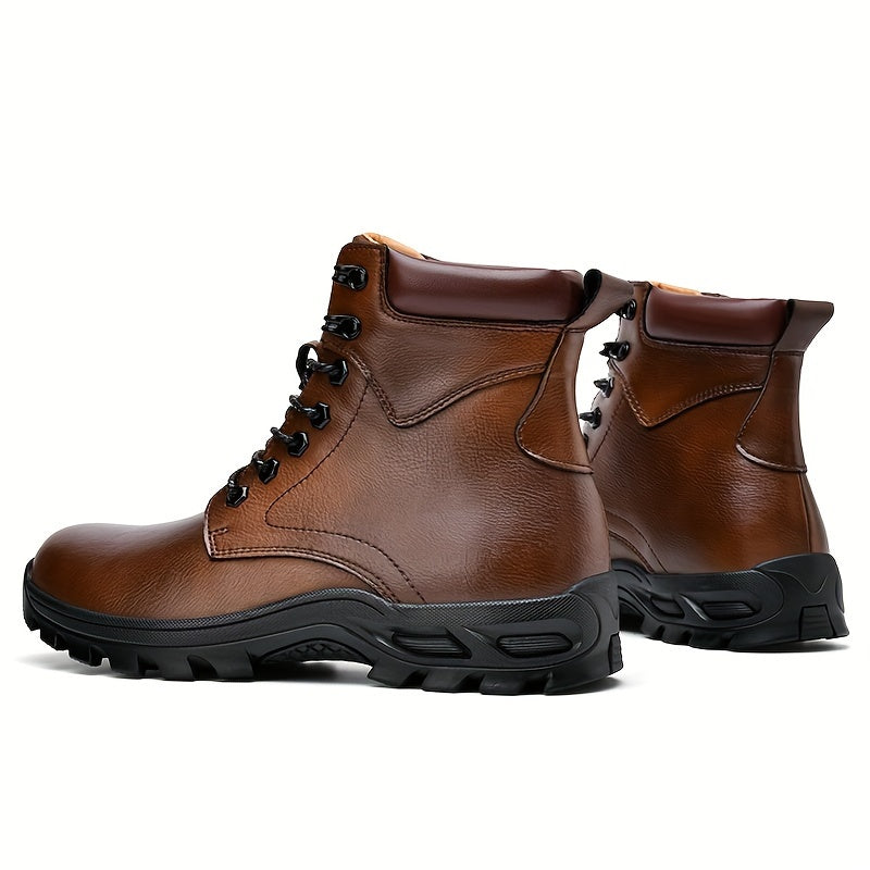 Men's Leather Lug Sole Boots