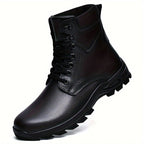 Men's Leather Lug Sole Boots