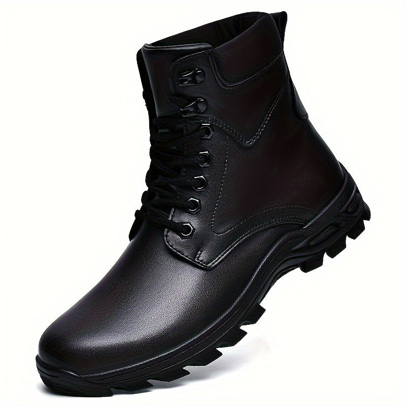 Men's Leather Lug Sole Boots