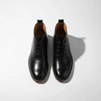 Men's Leather Plain Toe Ankle Boots