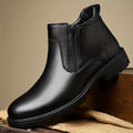 Men's Leather Zip-Up Ankle Boots