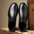 Men's Leather Zip-Up Ankle Boots