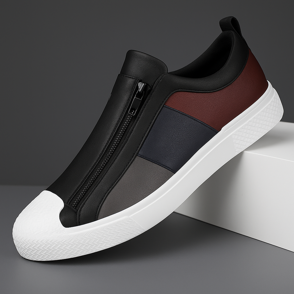 Men's Low-Top Zip Sneakers