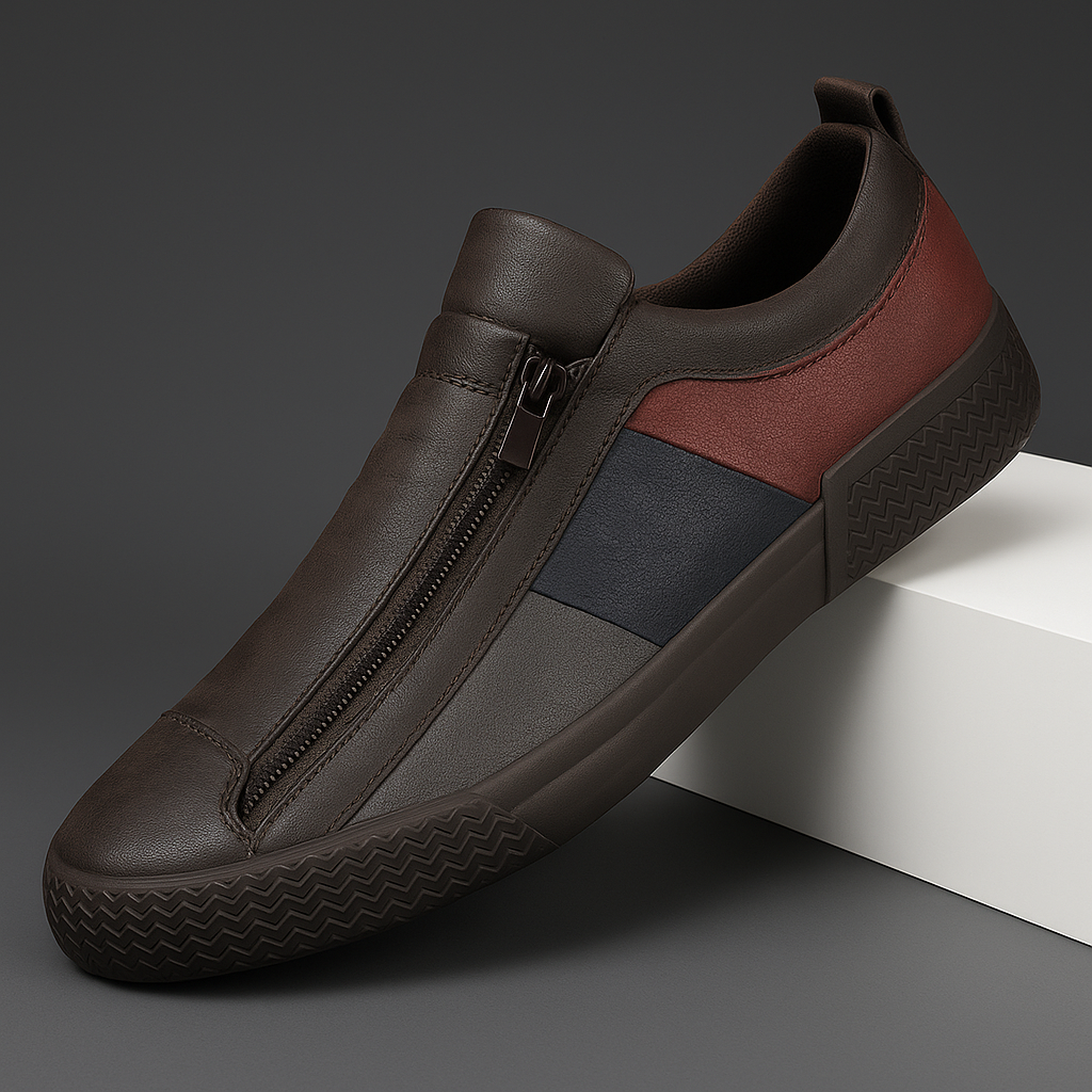 Men's Low-Top Zip Sneakers