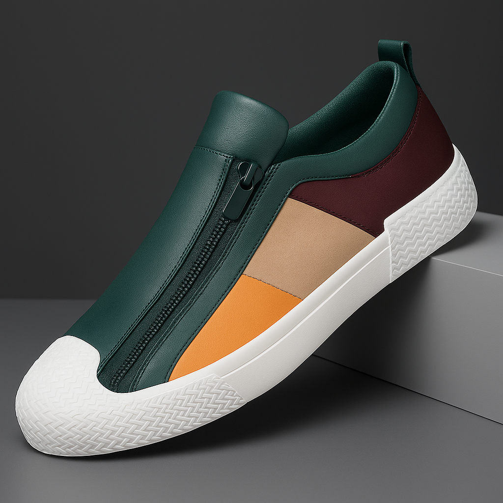 Men's Low-Top Zip Sneakers