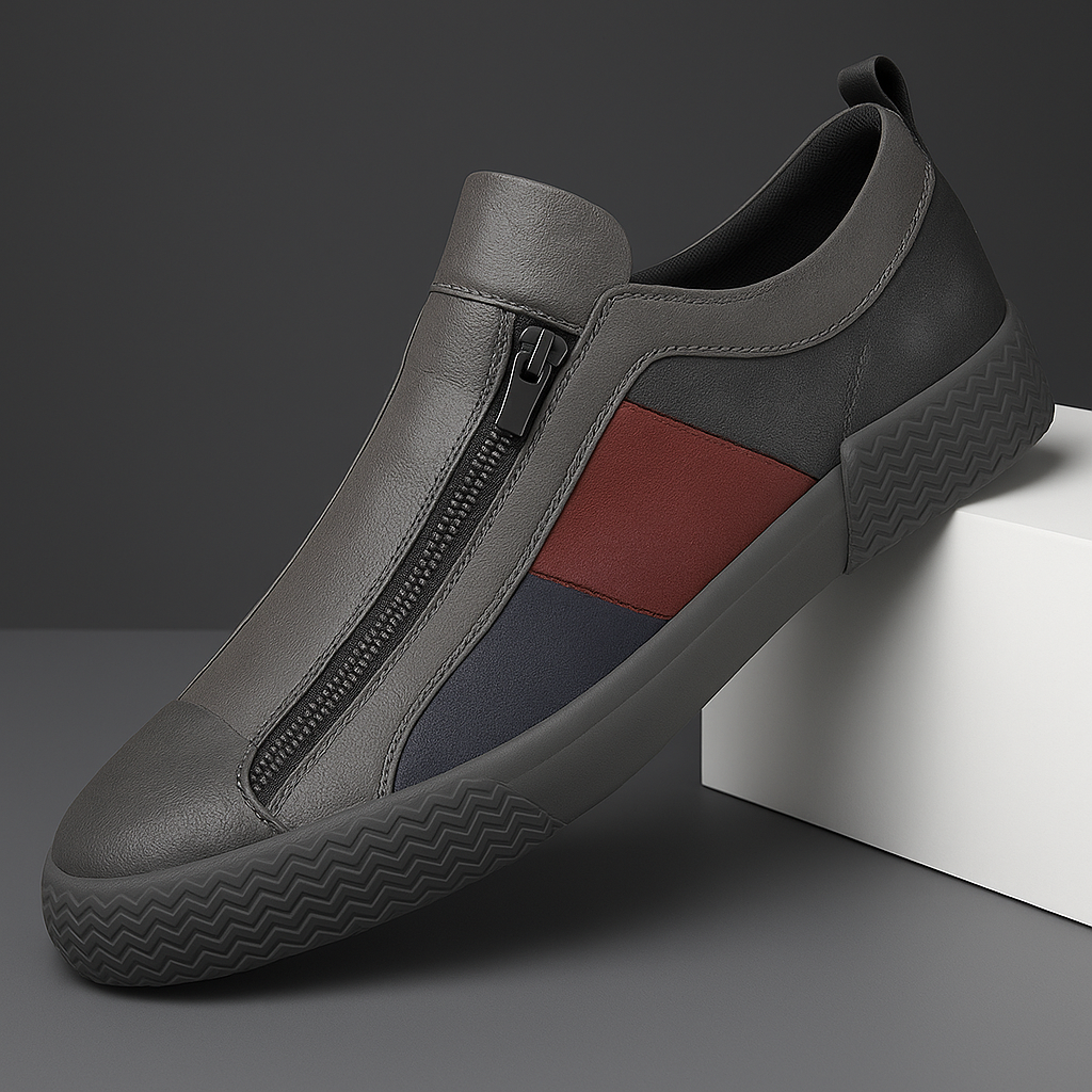 Men's Low-Top Zip Sneakers