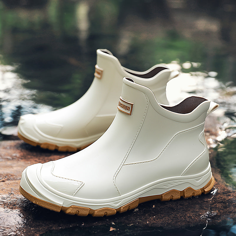 Men's Leather Lug Sole Ankle Boots