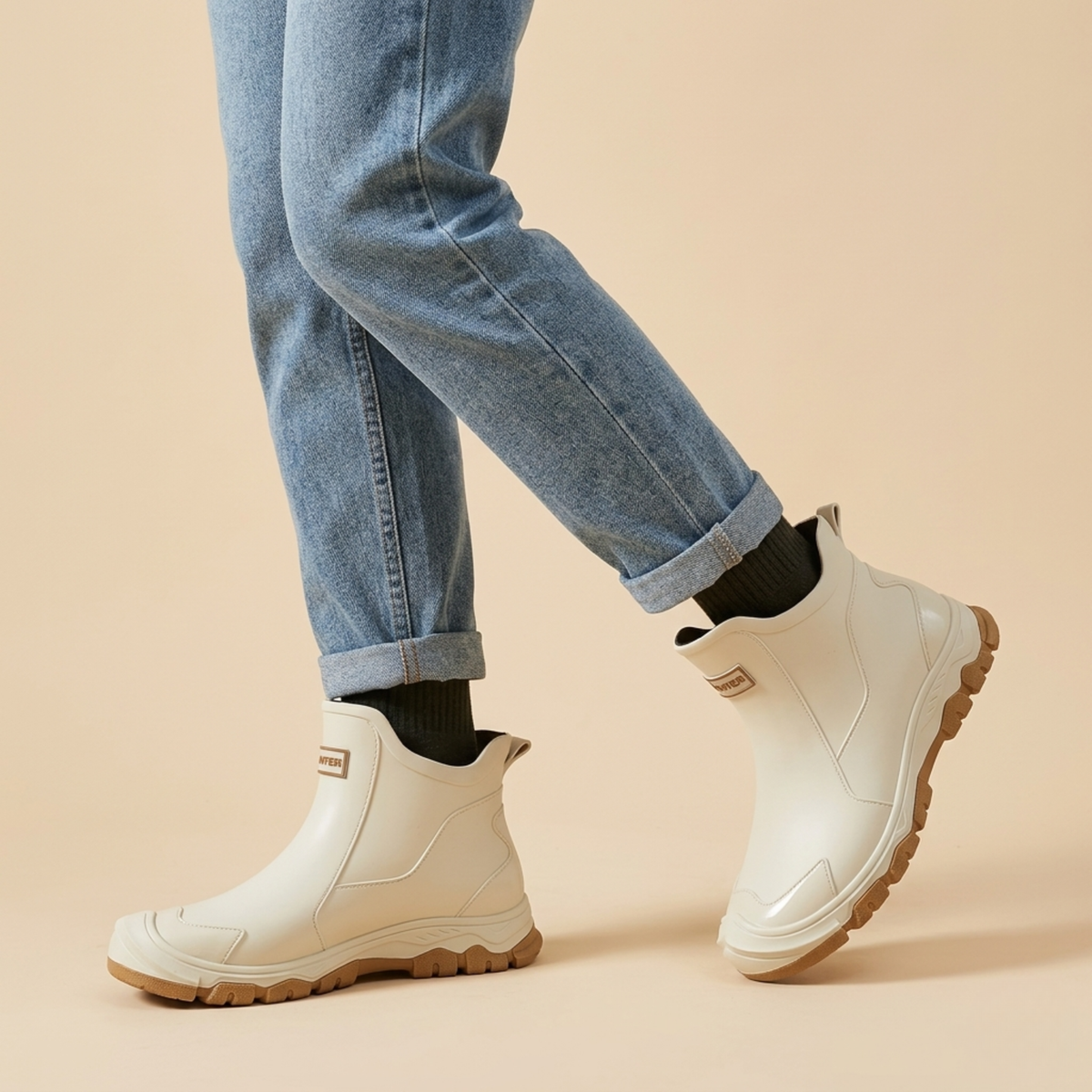 Men's Leather Lug Sole Ankle Boots