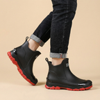 Men's Leather Lug Sole Ankle Boots