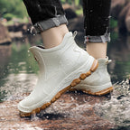 Men's Leather Lug Sole Ankle Boots