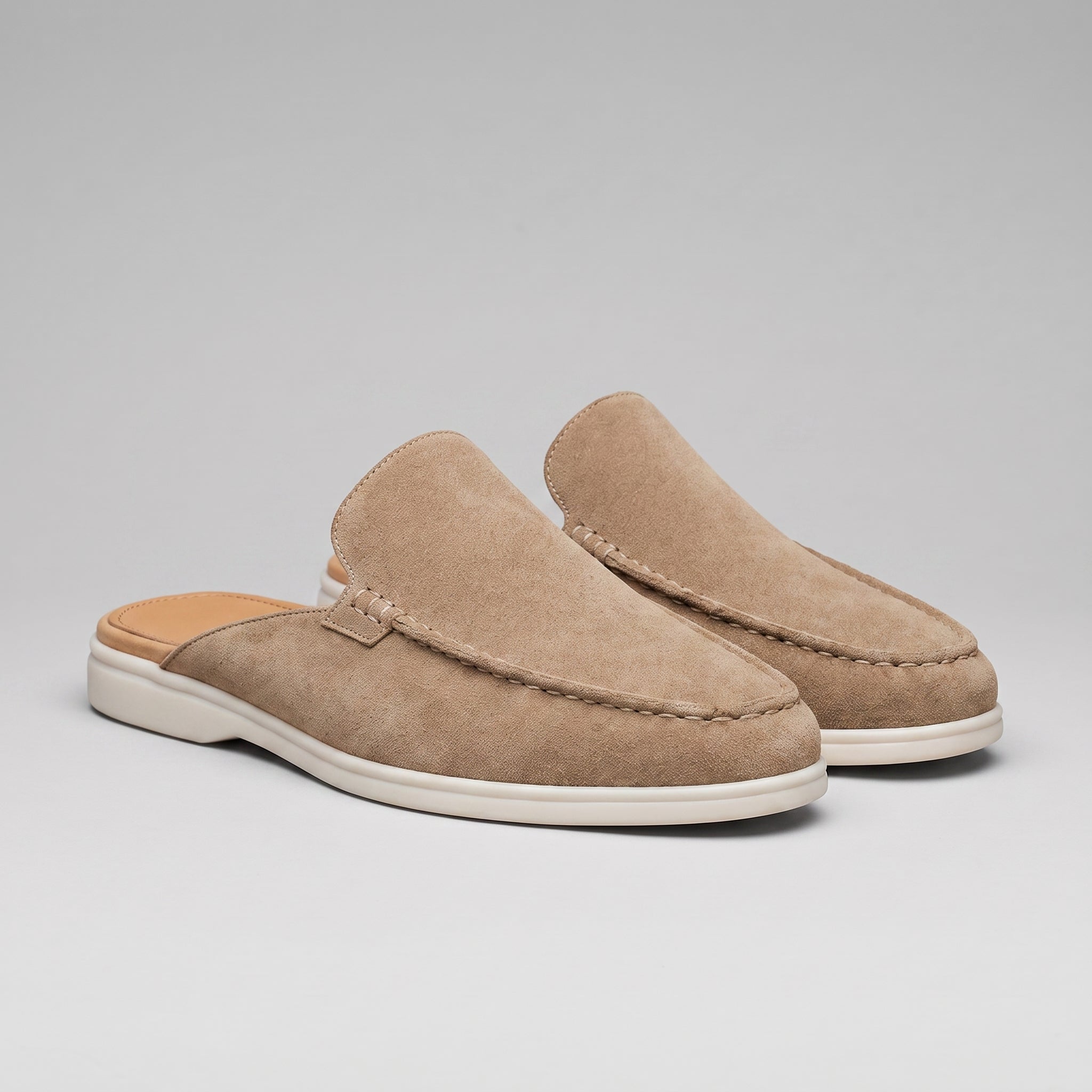 Men's Moc-Toe Backless Mule Loafers