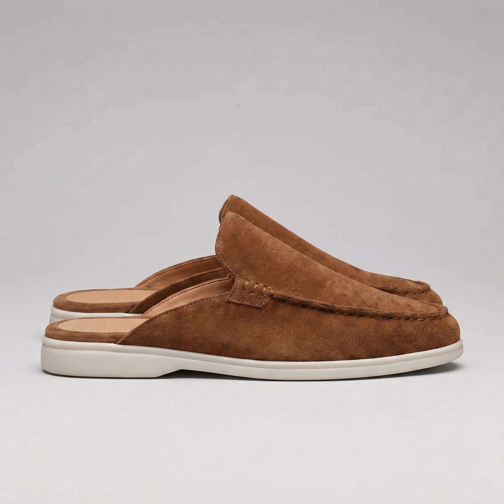 Men's Moc-Toe Backless Mule Loafers