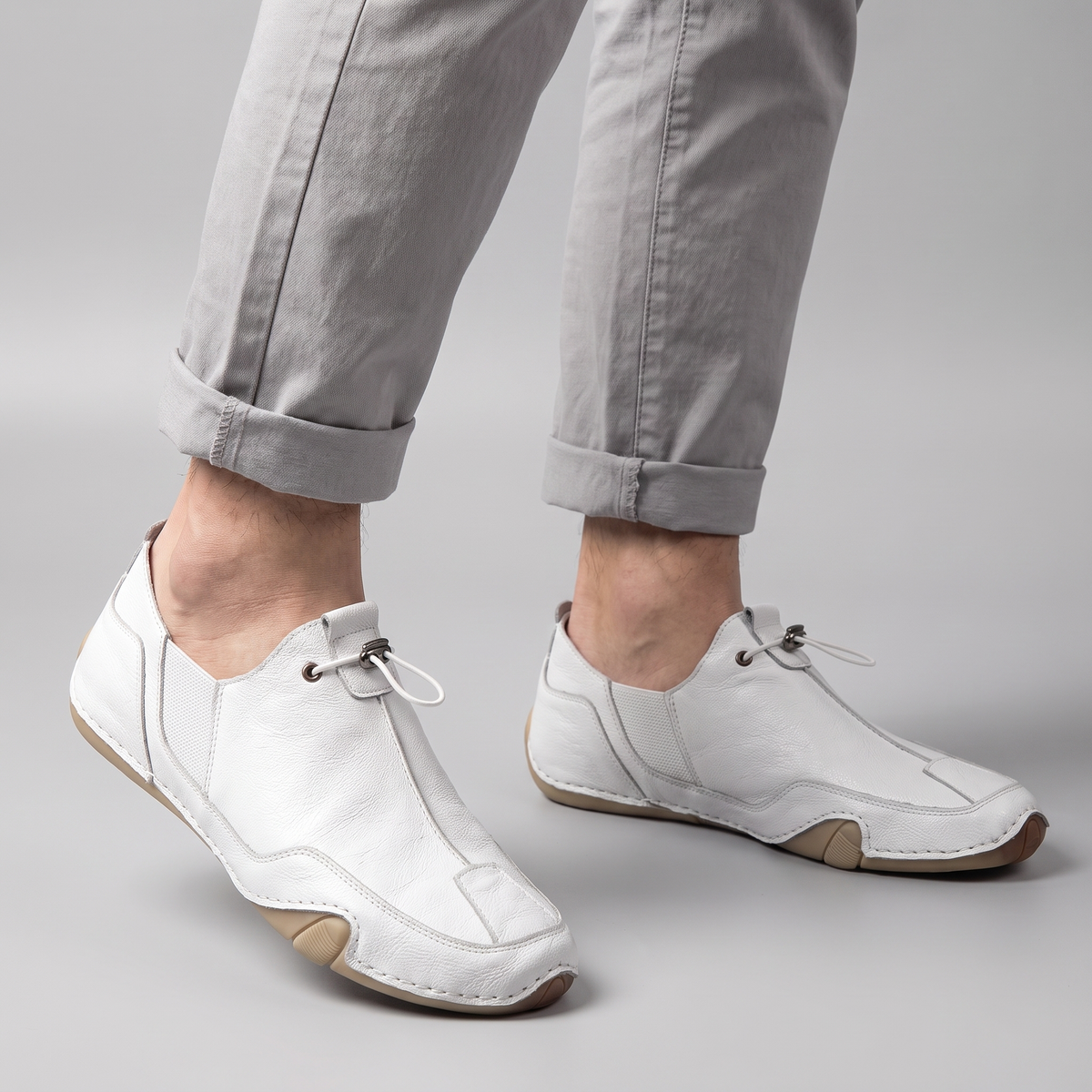Men's Moc Toe Slip-On Shoes