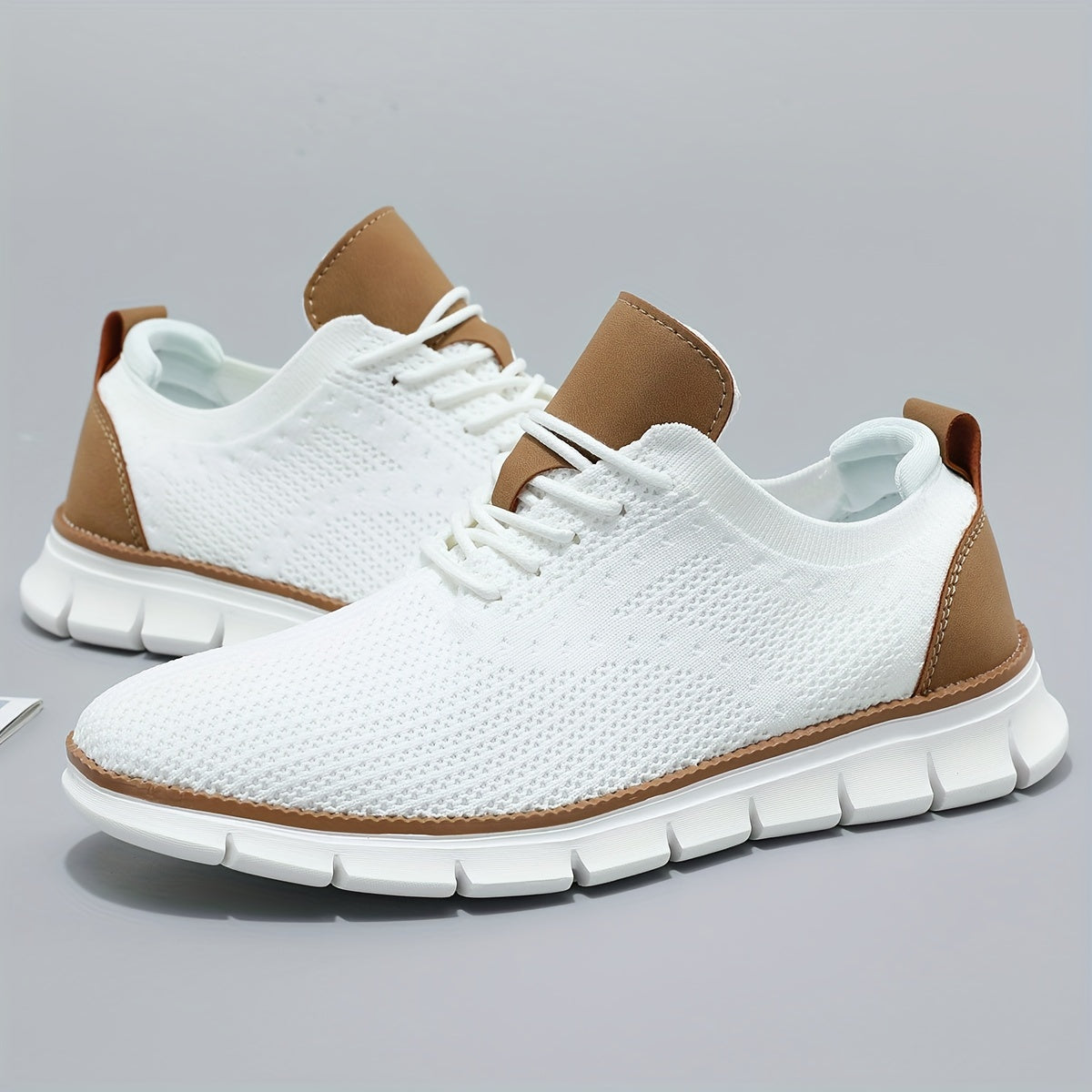 Men's Open-Knit Lace-Up Sneakers