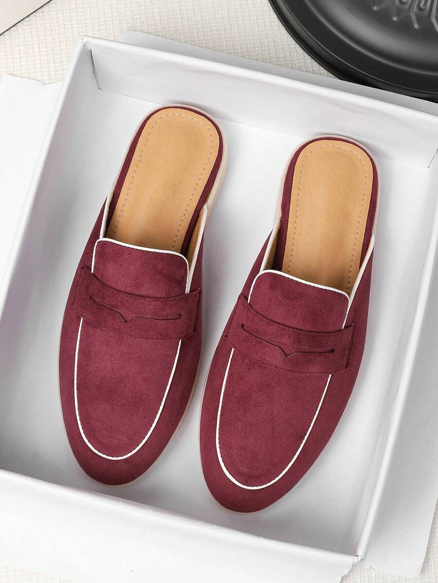 Men's Penny Backless Mule Loafers
