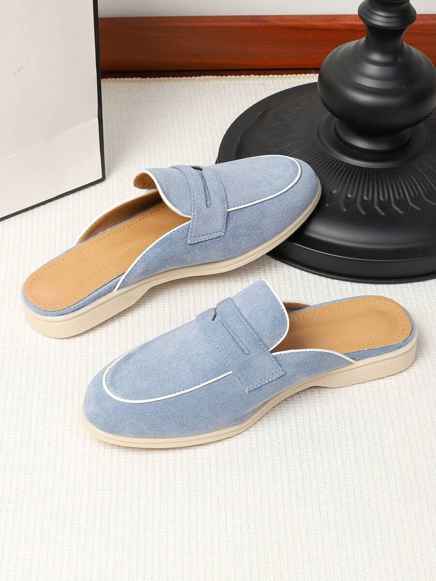 Men's Penny Backless Mule Loafers