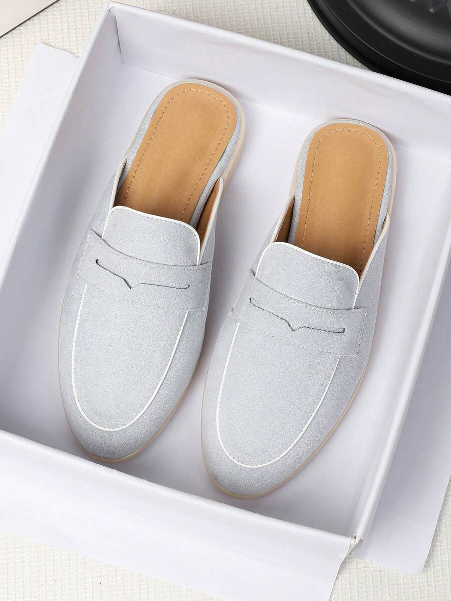 Men's Penny Backless Mule Loafers