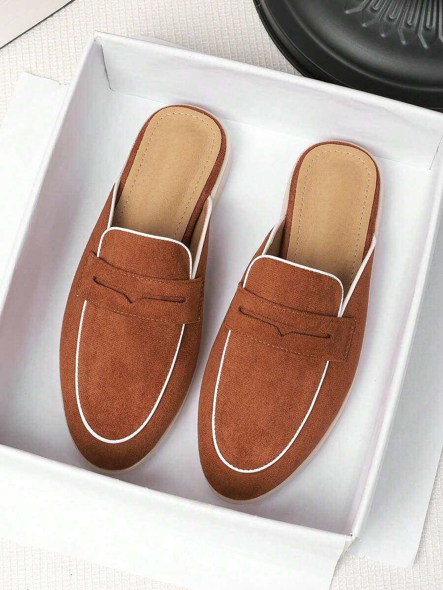 Men's Penny Backless Mule Loafers