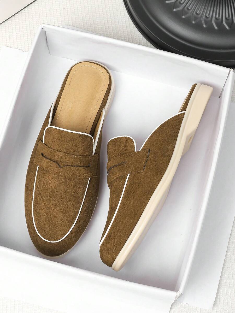 Men's Penny Backless Mule Loafers