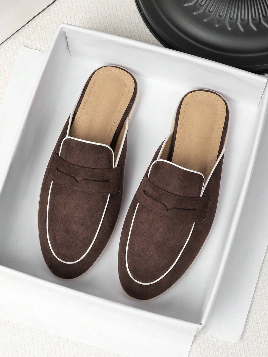 Men's Penny Backless Mule Loafers