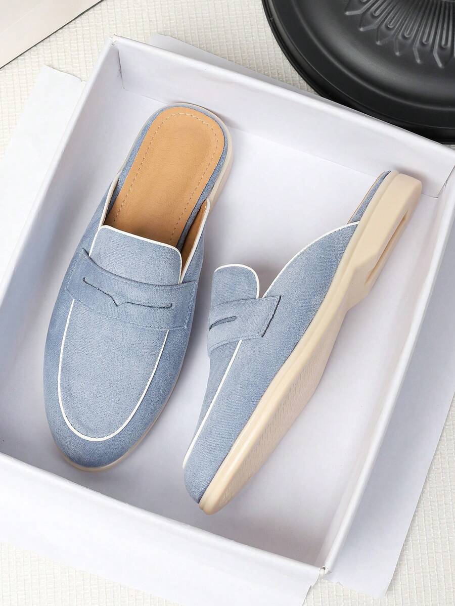 Men's Penny Backless Mule Loafers