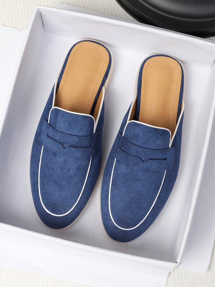 Men's Penny Backless Mule Loafers