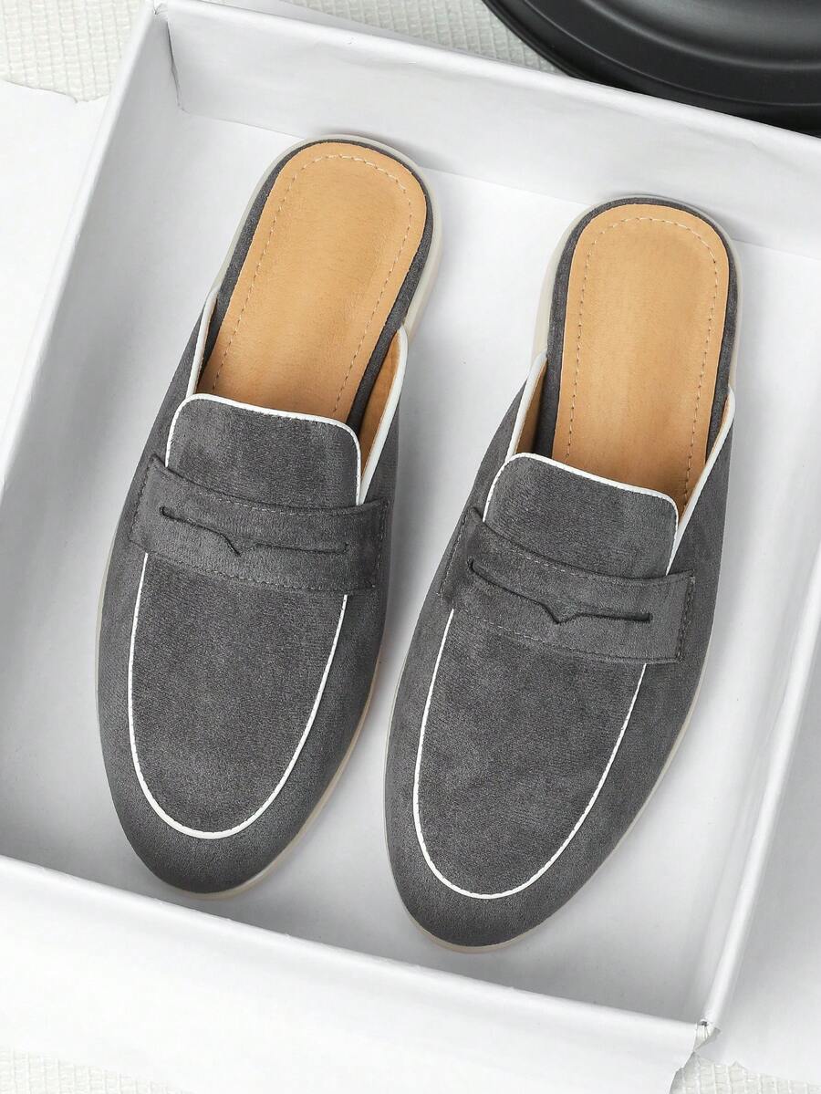 Men's Penny Backless Mule Loafers