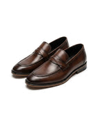 Men's Leather Raised Sole Penny Loafers