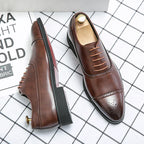 Men's Perforated Cap Toe Oxford Shoes