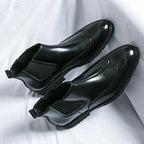Men's Leather Wingtip Chelsea Boots