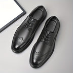 Men's Leather Perforated Derby Shoes