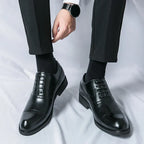 Men's Perforated Leather Oxford Shoes