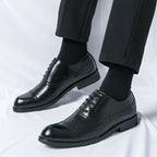Men's Perforated Leather Oxford Shoes