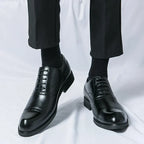 Men's Perforated Leather Oxford Shoes