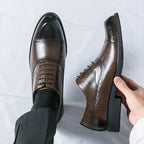 Men's Perforated Leather Oxford Shoes