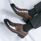 Men's Perforated Leather Oxford Shoes