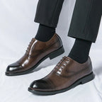 Men's Perforated Leather Oxford Shoes