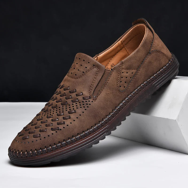 Men's Perforated Slip-On Loafers