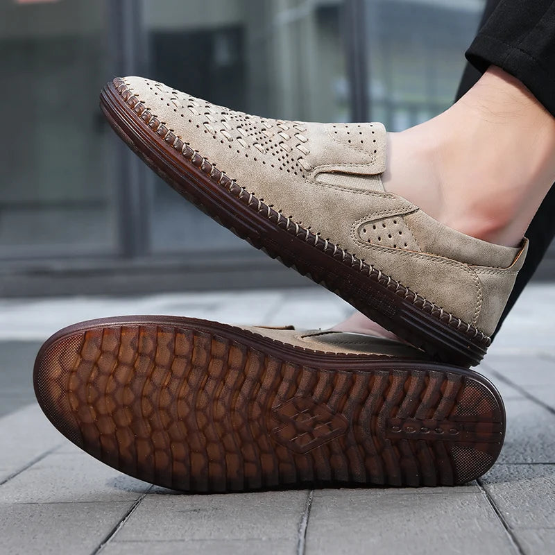 Men's Perforated Slip-On Loafers