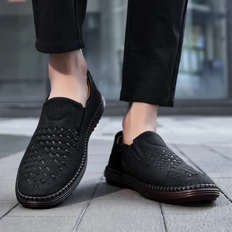 Men's Perforated Slip-On Loafers